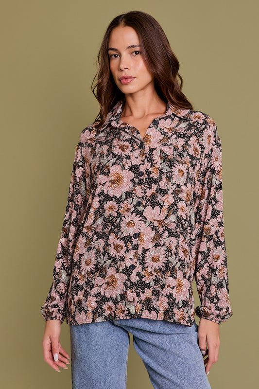 Speckled Floral Top