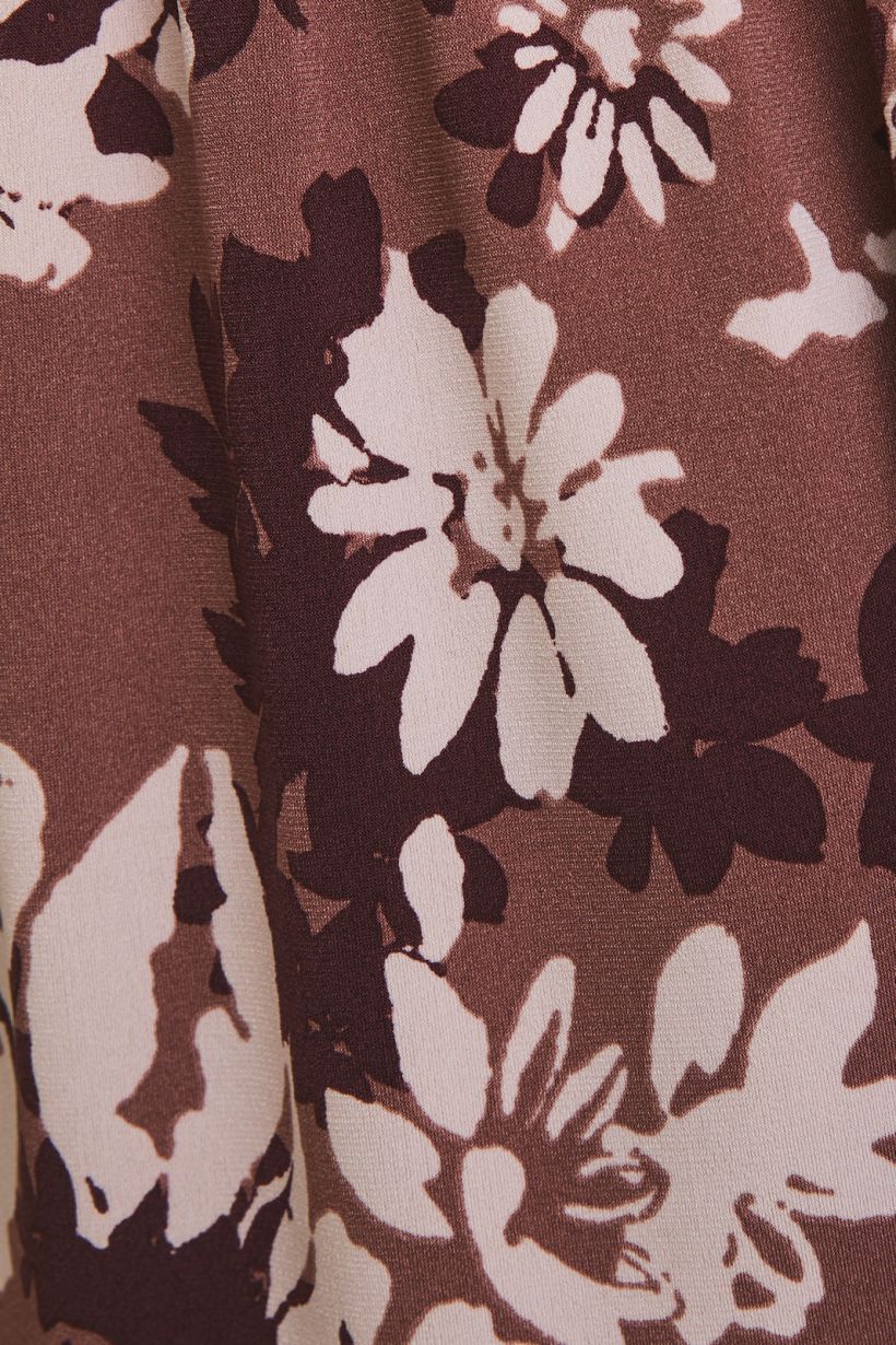 Notch Neck Ditsy Top
