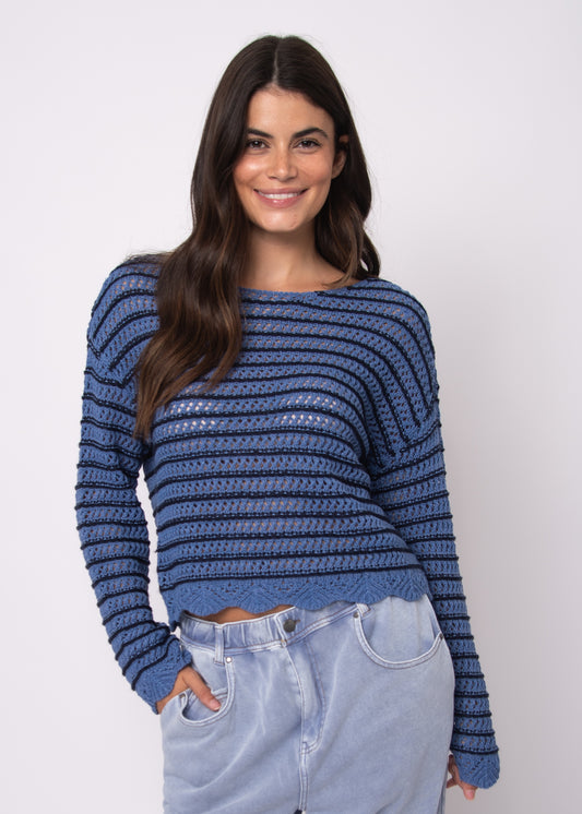 Nessa Crochet Pullover Sweater