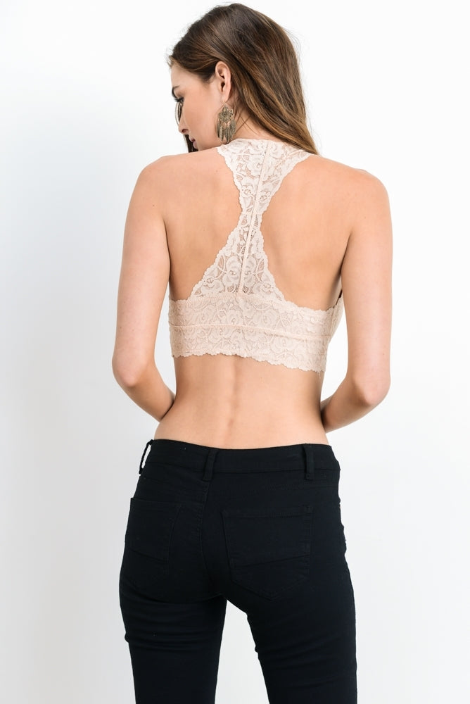 Padded Racerback Bralette - Blush