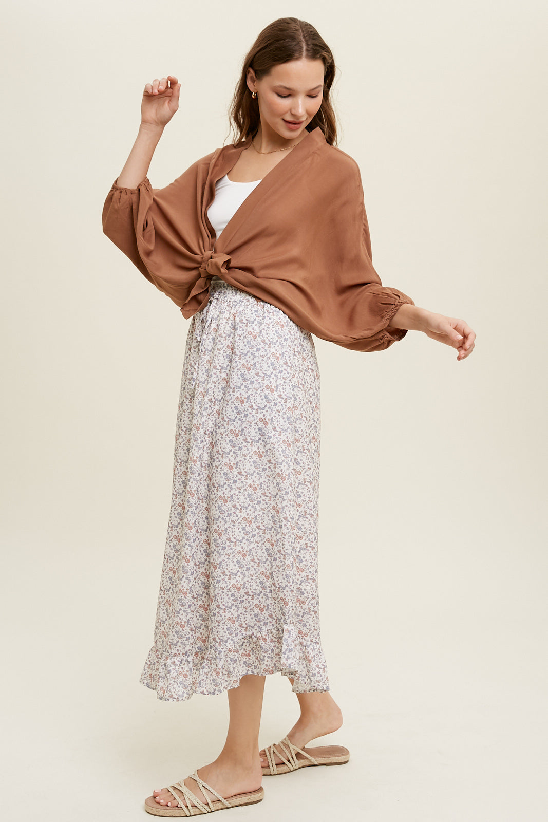 Woven Side Slit Kimono