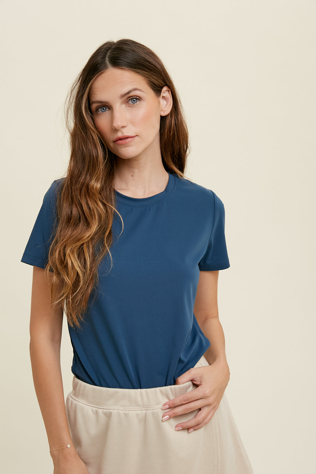 Smoothing Short Sleeve Top -  Teal