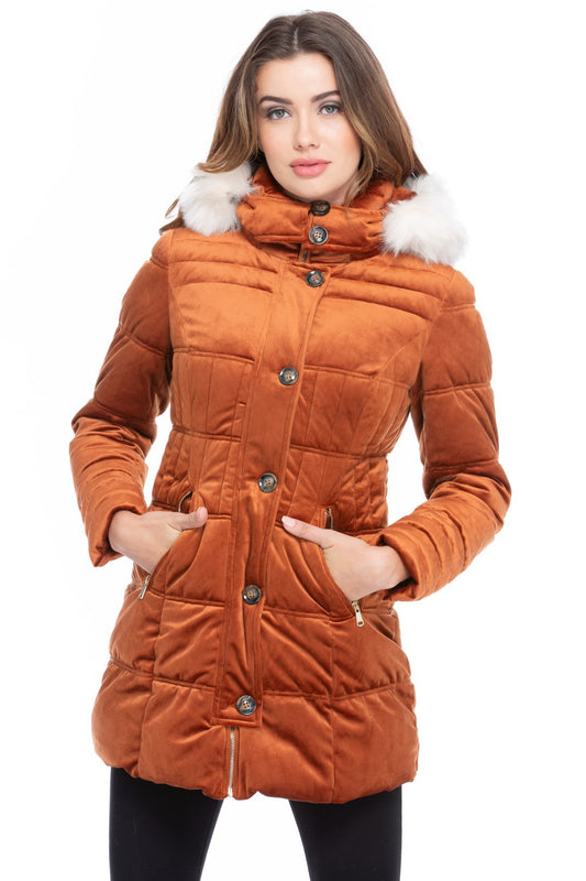 Velvet Quilted Coat