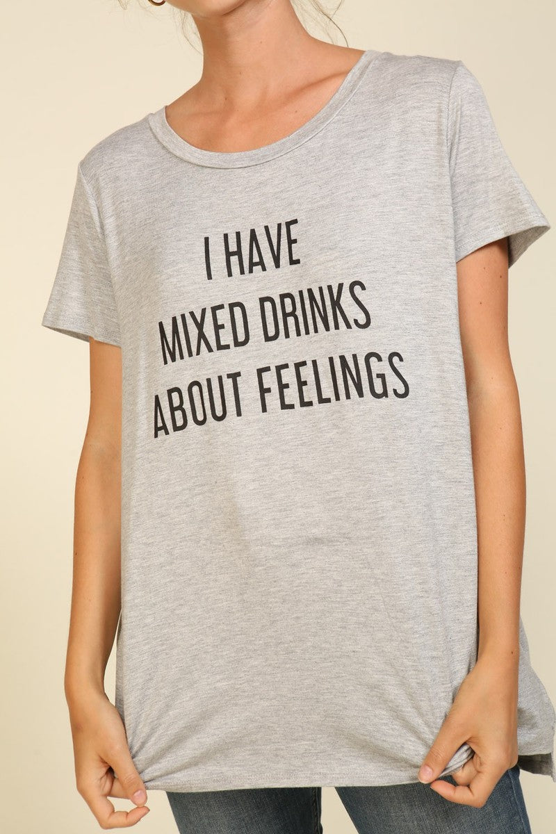 Mixed Drinks and Feelings Graphic Top
