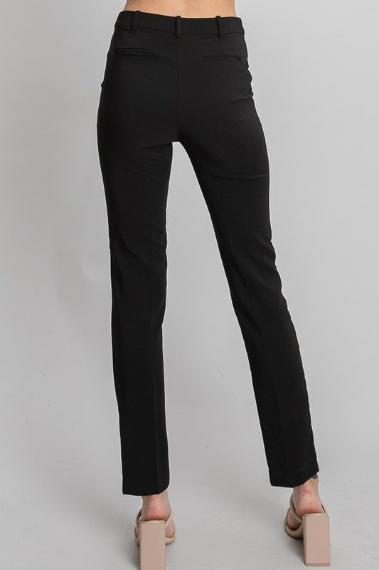 Black Button Fly Pants