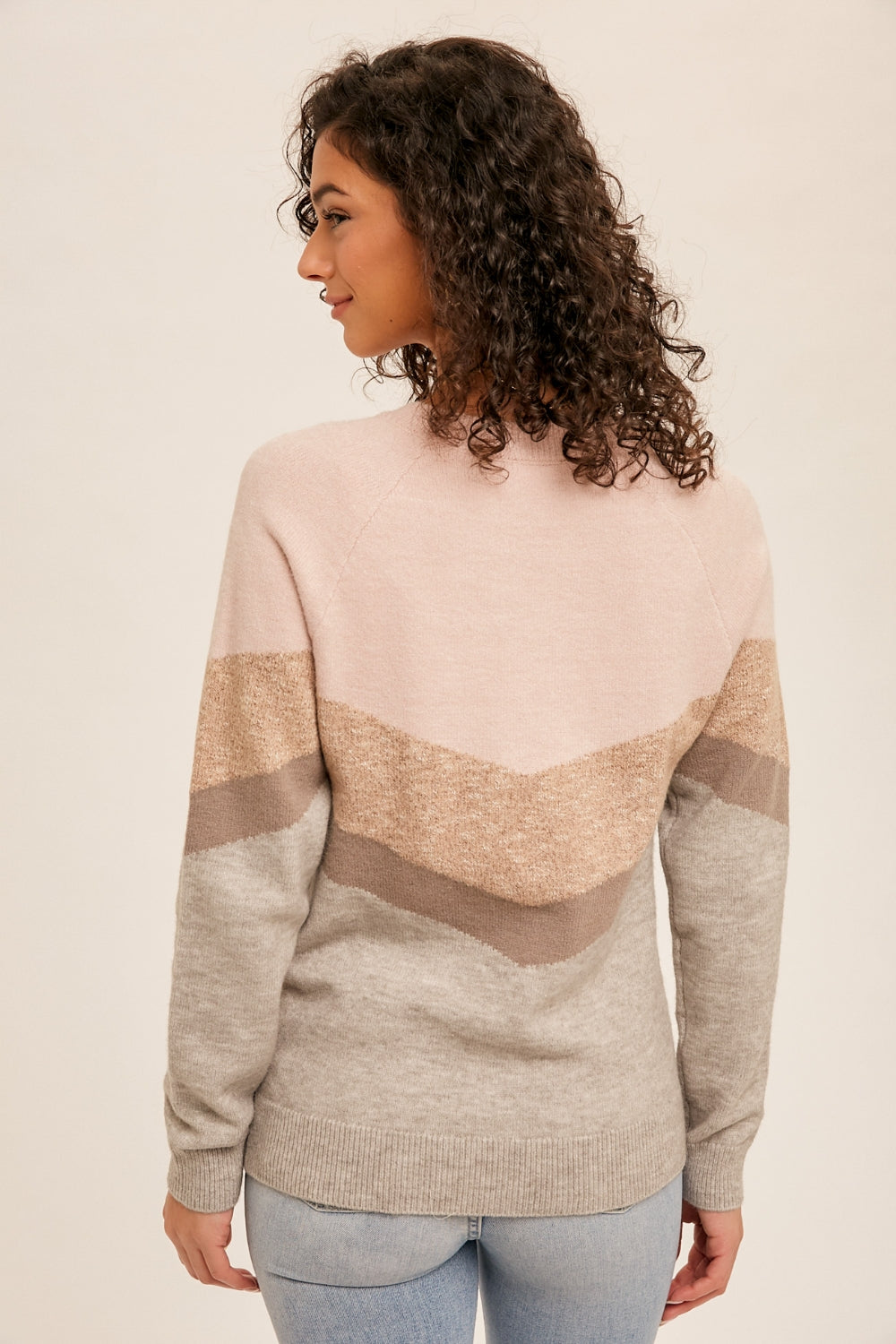 Neapolitan Chevron Colorblock Sweater