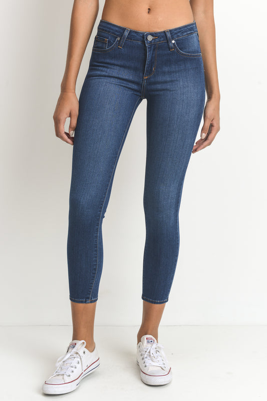 Cropped Mid-Rise Skinny Jeans