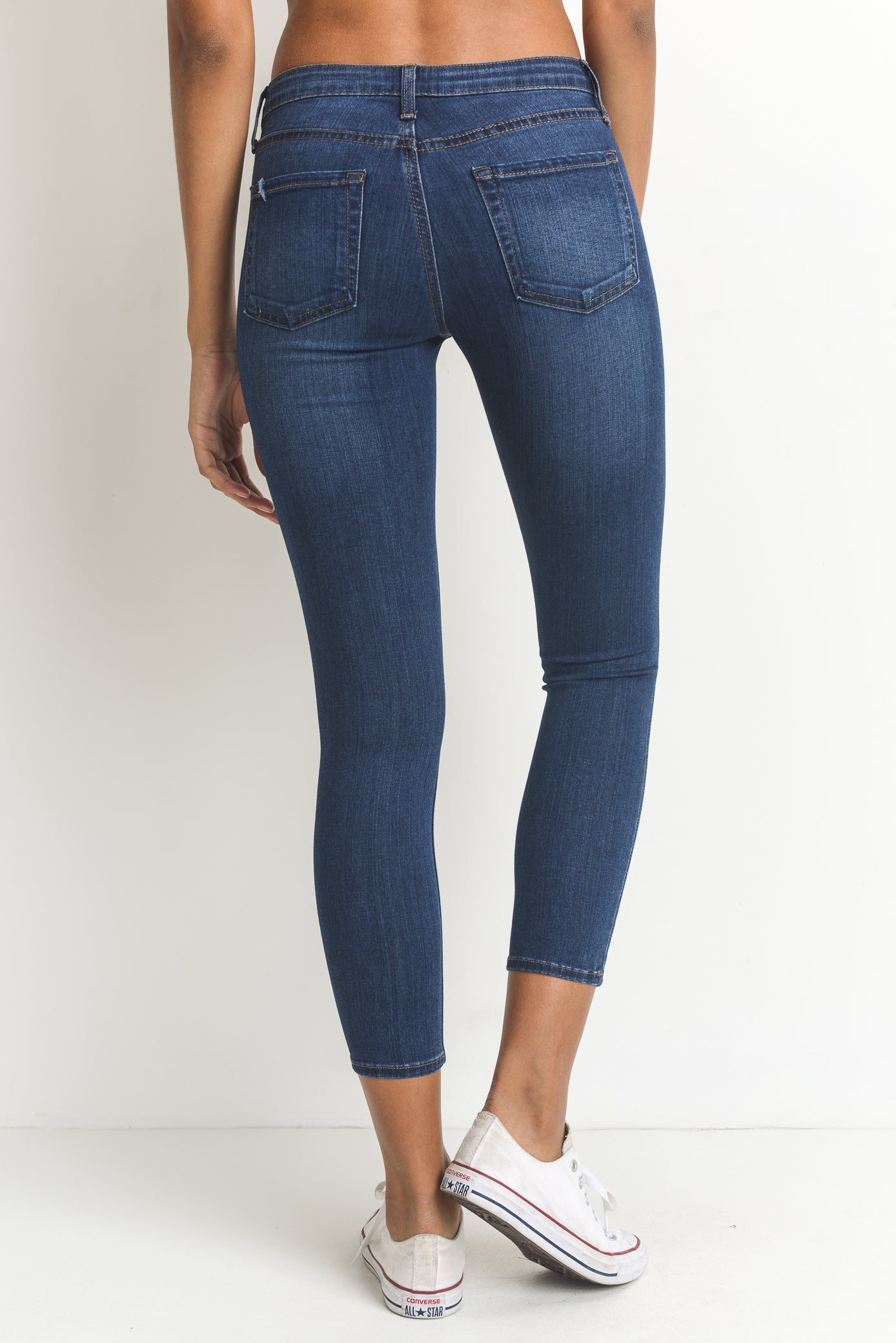 Cropped Mid-Rise Skinny Jeans