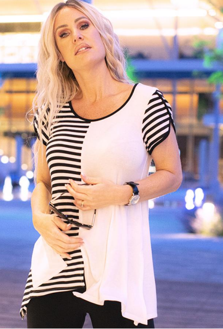 Ivory Colorbock Striped Top