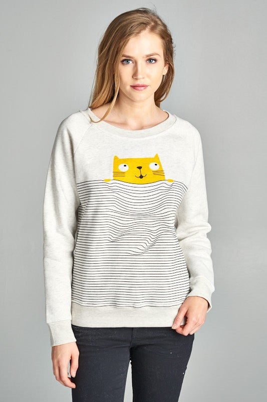 Peeking Cat Sweatshirt