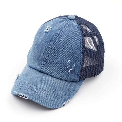 Denim Cap with Crossed Band (Available in Multiple Colors)