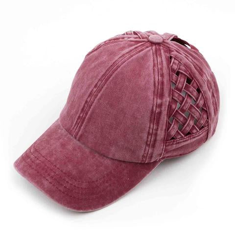 Woven Ponytail Cap (Available in Multiple Colors)