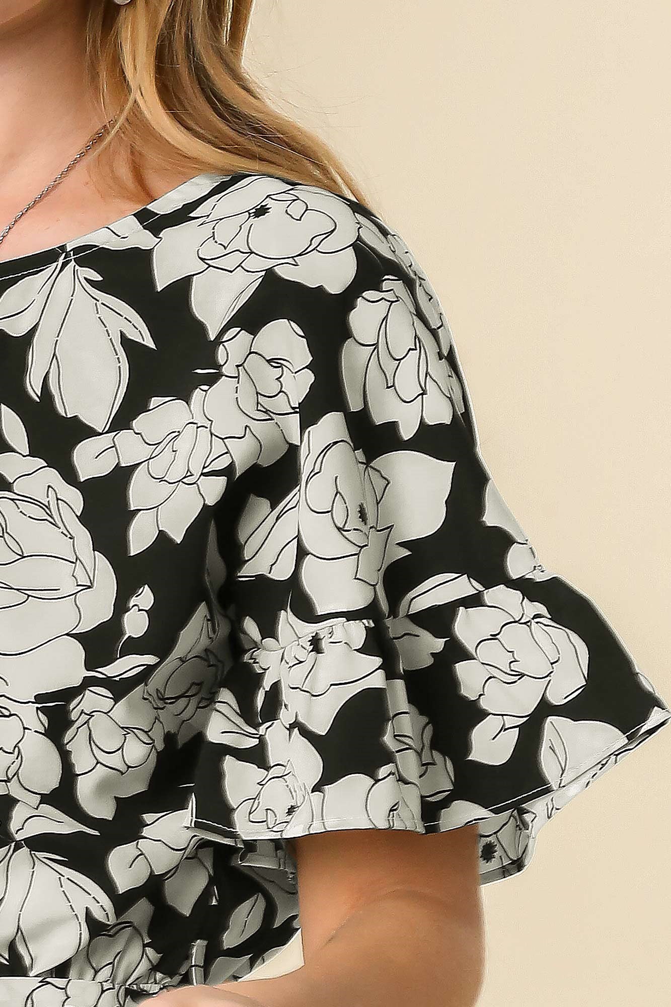 Black and White Floral Dress