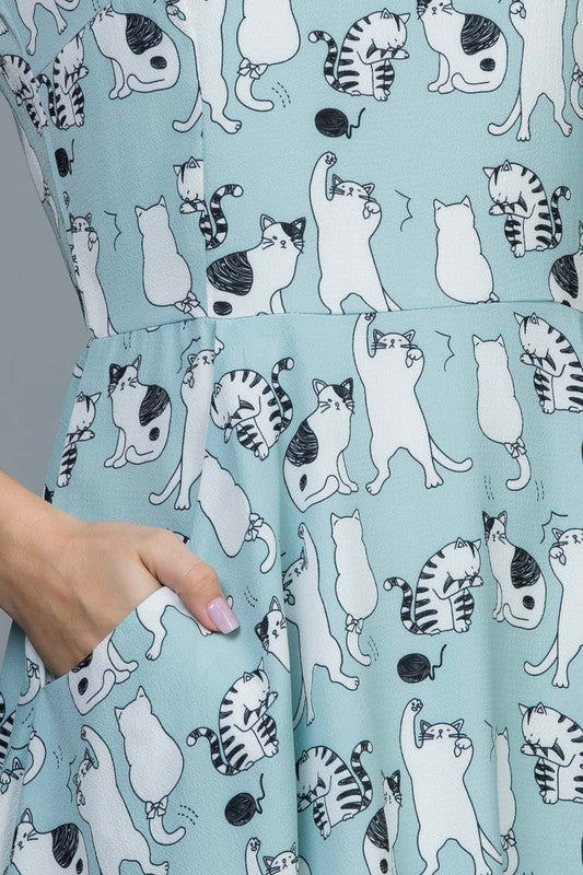 Cat Dress with Pockets