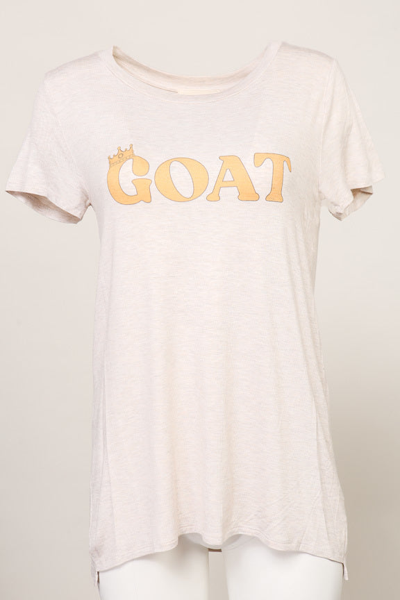 GOAT Graphic Top - Oatmeal