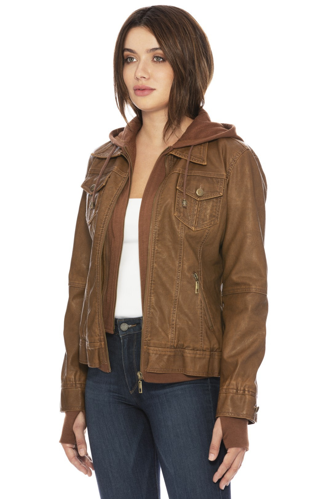 Girl Next Door Hooded Jacket - Camel