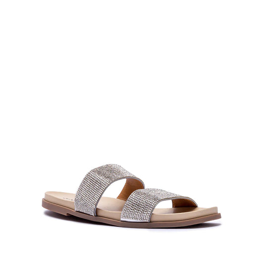 Laylow Clear Rhinestone Band Sandal