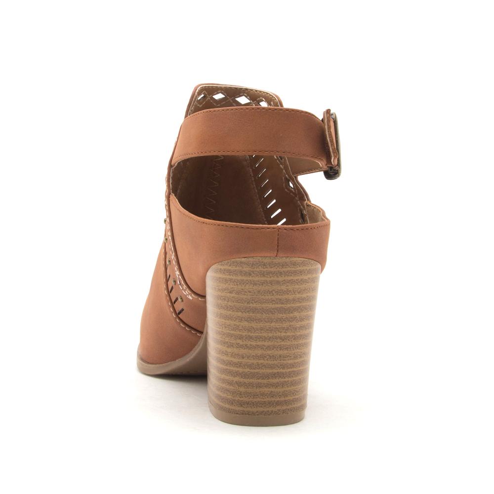 Perforated Ankle Strap Bootie