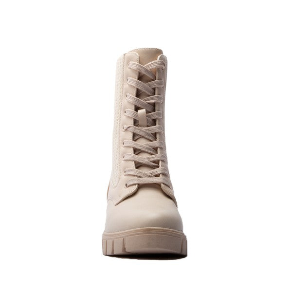 Renley Lace Up Bootie - Ivory
