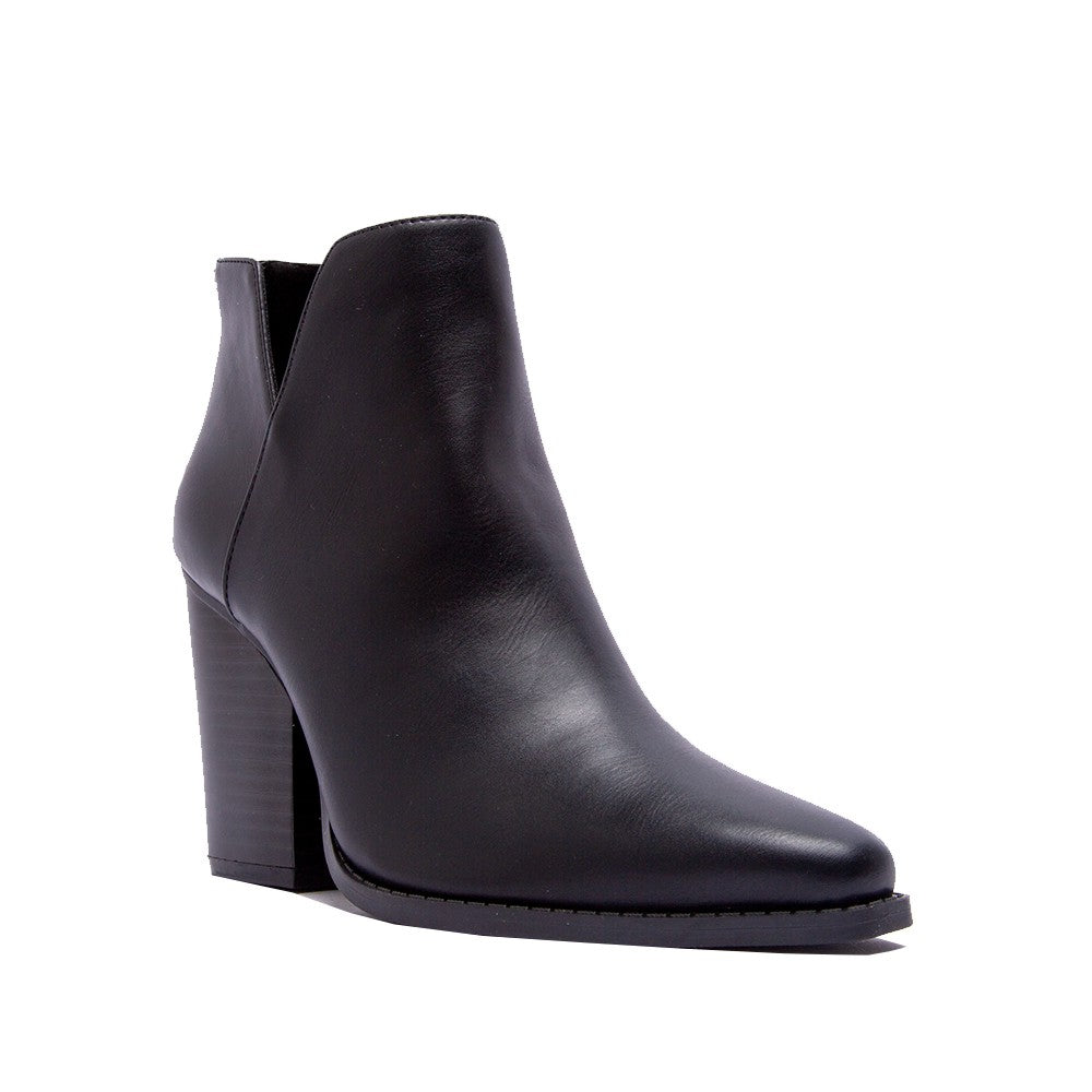 Slay Black V-Cut Bootie