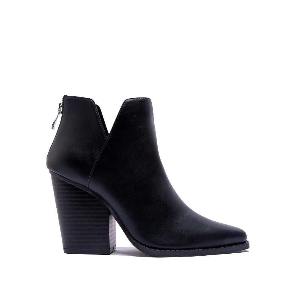 Slay Black V-Cut Bootie
