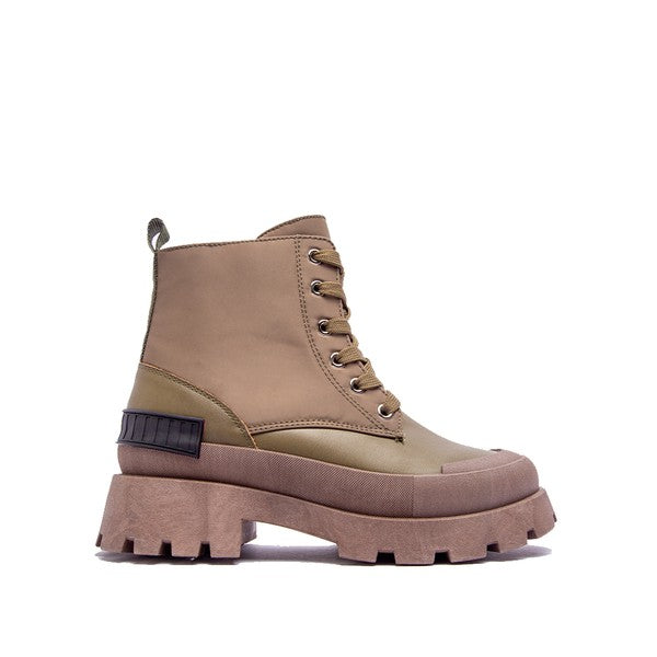 Soldier Style Lace Up Bootie