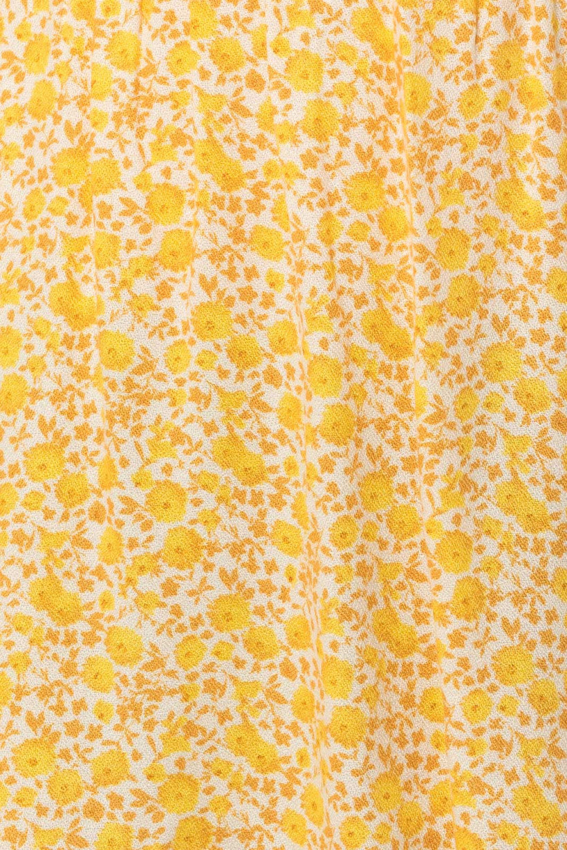 Ditsy Print Smocked Peplum Top