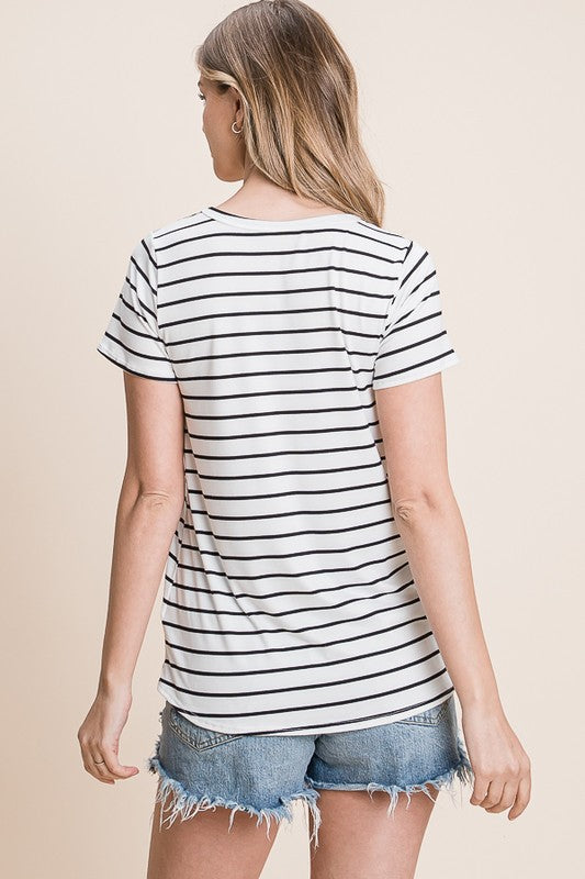 Ivory Striped Top