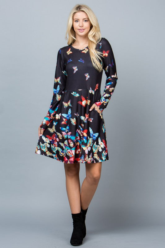 Butterfly Sweater Dress
