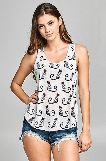 Multiple Striped Cats Tank