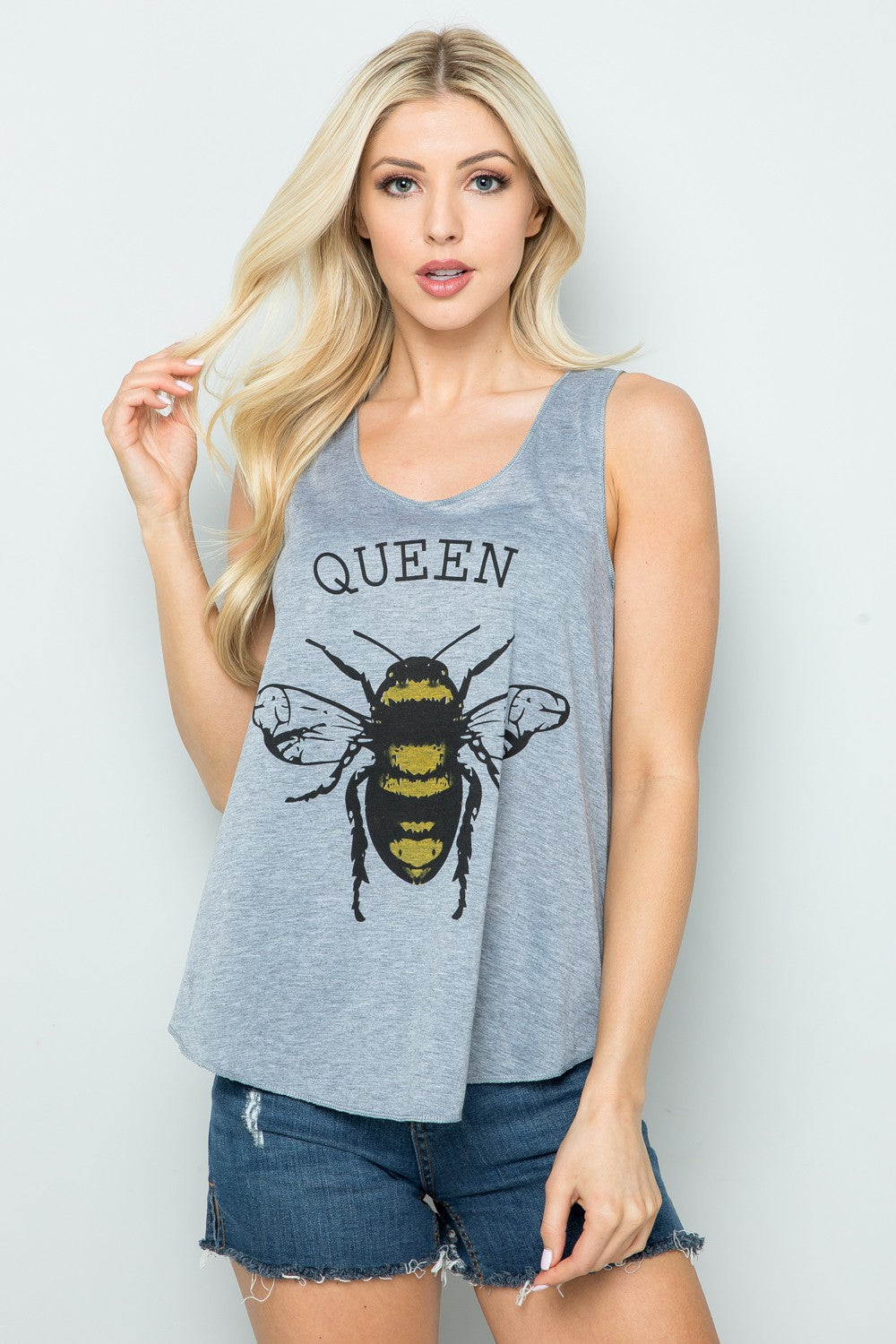 Gray Queen Bee Tank