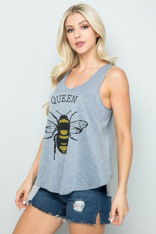 Gray Queen Bee Tank