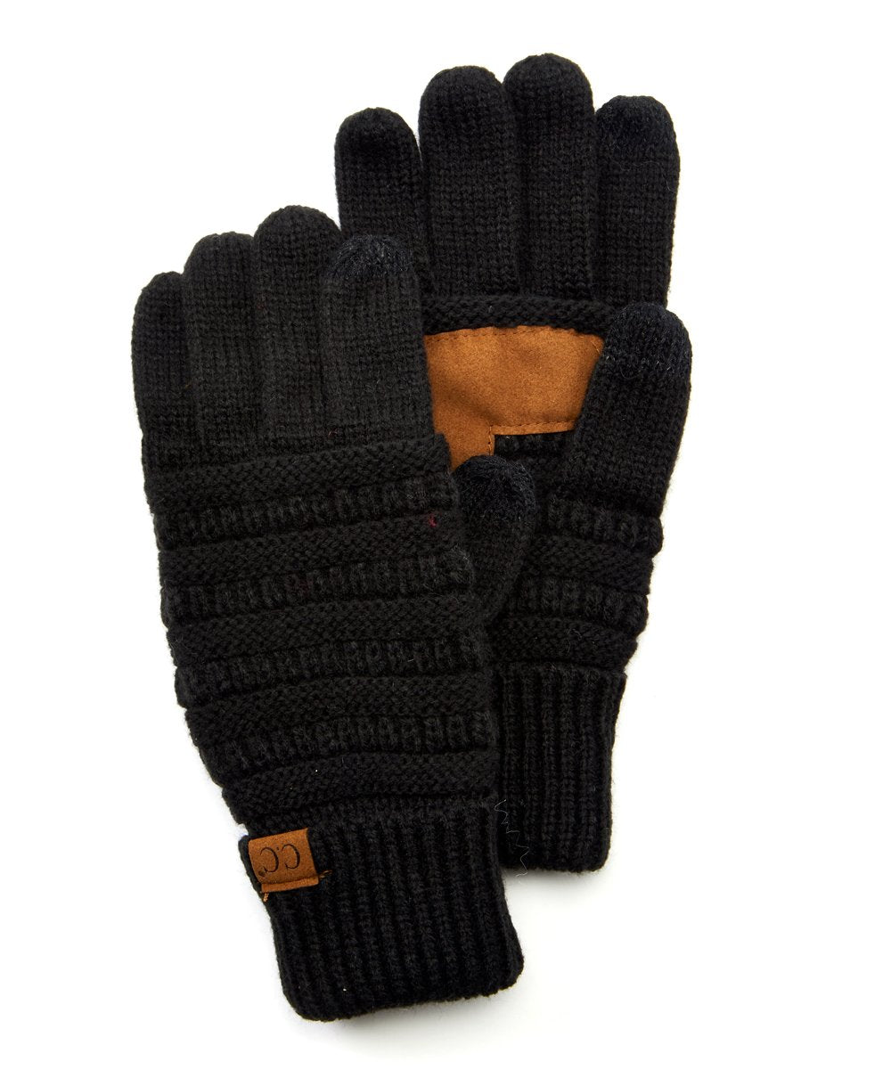 Rib Knit Touchscreen Tip Gloves - Available in Multiple Colors